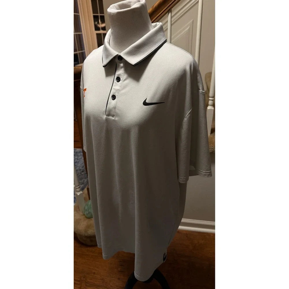 Nike Tennessee Volunteers Dri-FIT Polo Mens XL Light Grey SEC Volunteers Golf